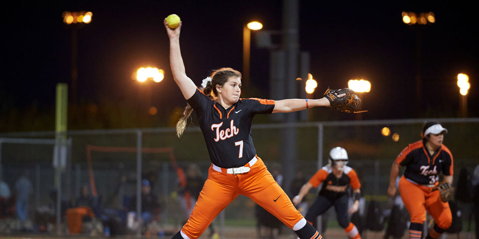 Softball Pitcher Winding Up