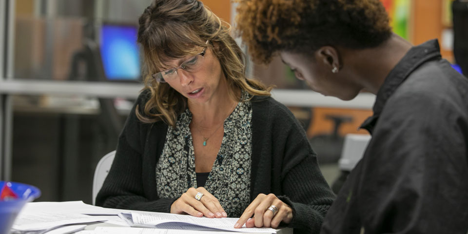 Professor McGrade Teaching a Student